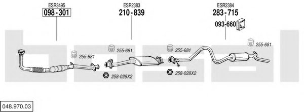 BOSAL 048.970.03 Exhaust System